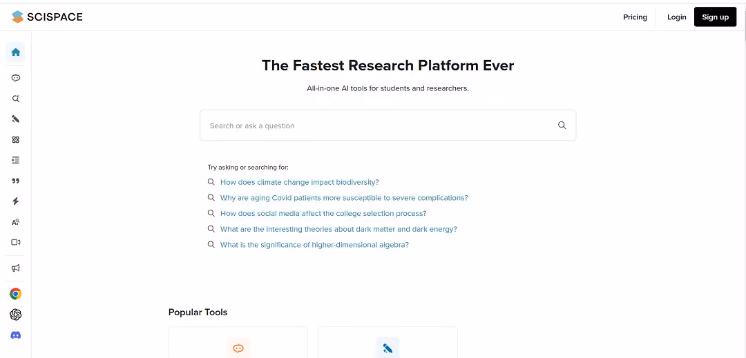 SciSpace is a dynamic platform crafted to empower researchers and students in their academic journeys.