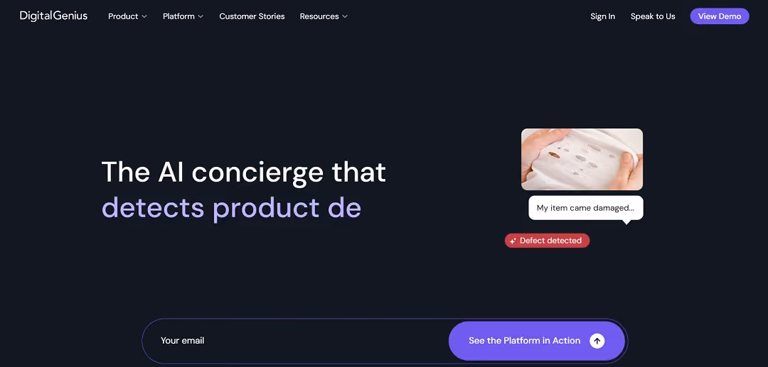 Digital Genius is an innovative AI-powered platform designed to streamline and enhance customer support operations for businesses.
