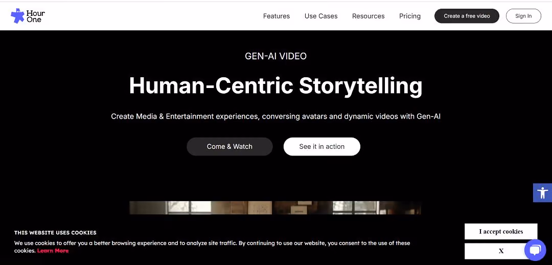 Hour One is an innovative AI-driven platform that transforms video production, enabling businesses to effortlessly create professional-quality videos.