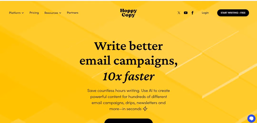 Hoppy Copy is an AI-driven email marketing platform specifically designed to simplify the content creation process for small businesses and entrepreneurs.