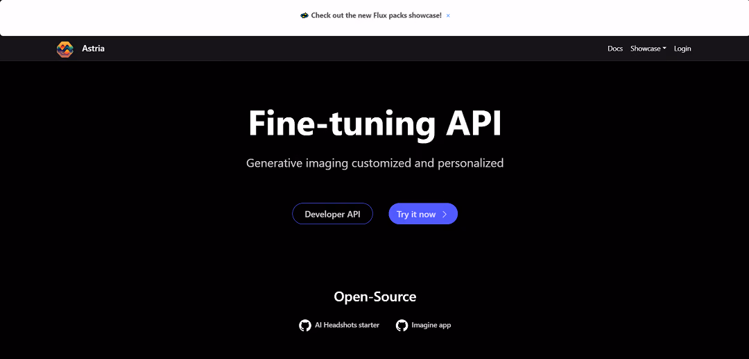 Astria offers an advanced and comprehensive suite of AI tools and APIs designed to revolutionize the field of generative imaging and photography. 