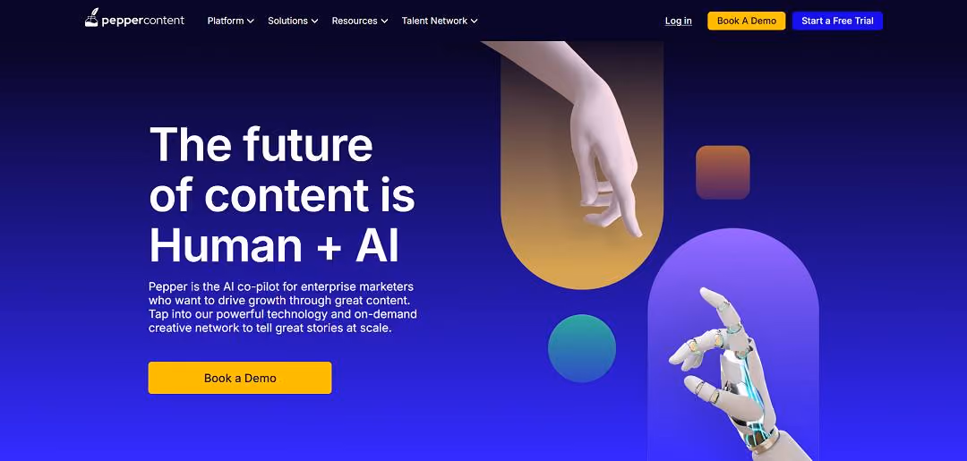 Pepper Content is an all-encompassing content marketing platform that aims to help businesses, particularly enterprise-level marketing leaders, produce high-quality content more efficiently and at a faster pace.