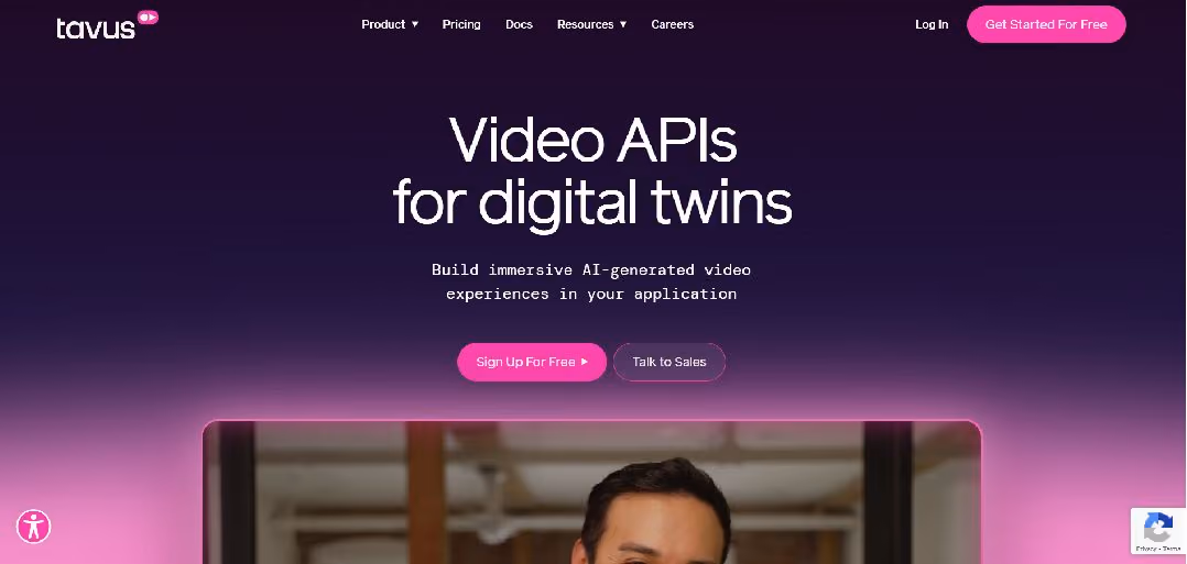 Tavus.io is an innovative platform at the forefront of generative AI video technology. With a mission to seamlessly blend human faces and voices into digital experiences at scale