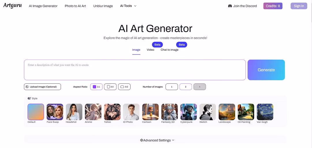 Artguru.ai is an innovative online platform that empowers users to create breathtaking artwork using the power of artificial intelligence (AI)