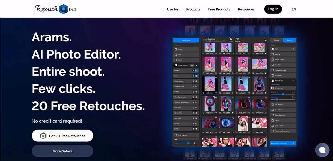 Retouch4me offers a suite of AI-driven retouching plugins designed to replicate the skills of a professional retoucher. With eight years of retouching experience and two years of AI research, Retouch4me employs automated algorithms to enhance photos naturally while preserving original skin texture.