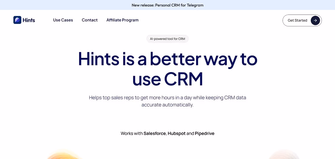 Hints AI is an innovative productivity platform designed to streamline customer relationship management (CRM) and project management through automation and artificial intelligence.