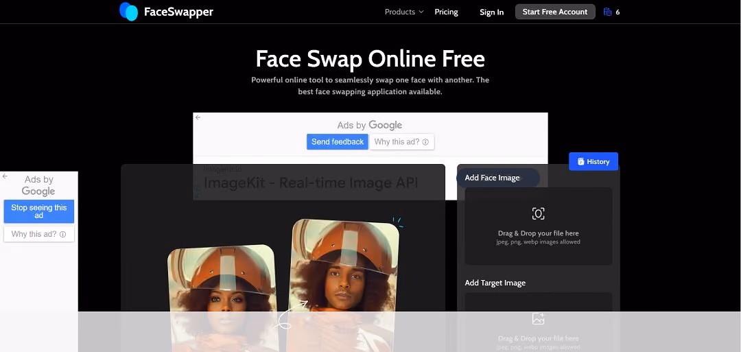 FaceSwapper is an innovative online platform that utilizes advanced artificial intelligence (AI) to facilitate seamless face swapping in photos, videos, and GIFs
