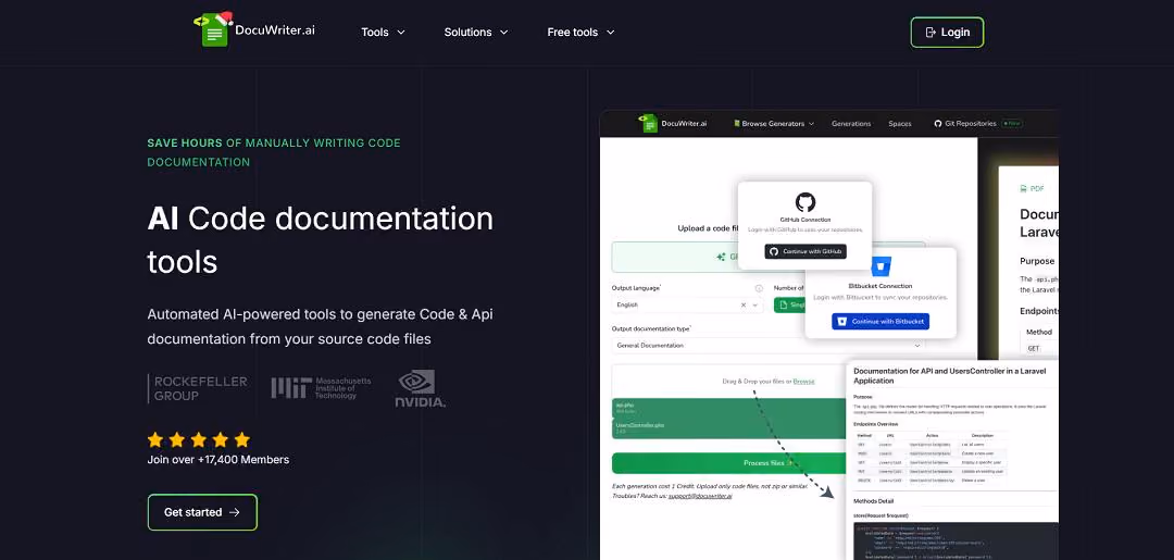 DocuWriter.ai is an innovative platform that leverages artificial intelligence to streamline the creation of code and API documentation directly from source code files.