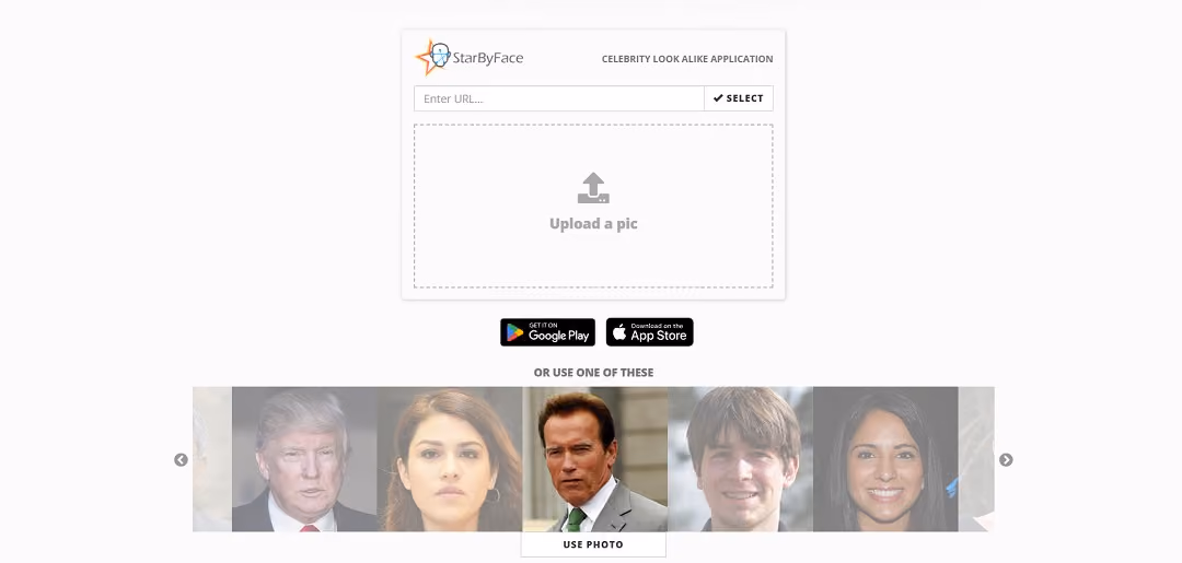 StarByFace is an innovative online platform that allows users to discover their celebrity look-alikes using advanced facial recognition technology.