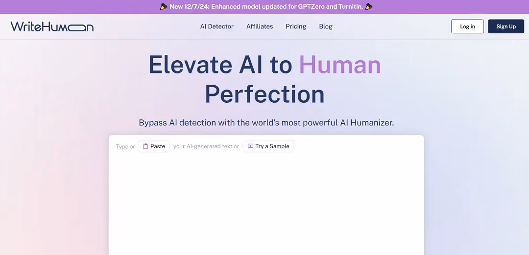 WriteHuman is an innovative platform that leverages artificial intelligence to transform AI-generated text into content that closely resembles human writing.