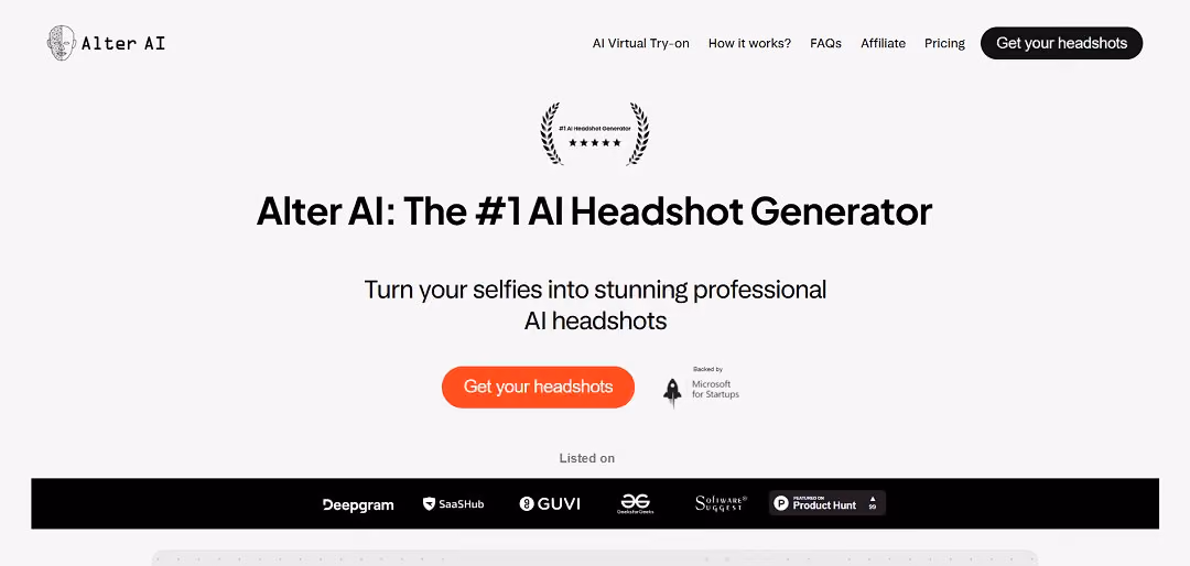 Alter AI is a cutting-edge platform that utilizes artificial intelligence to transform casual selfies into professional-quality headshots.