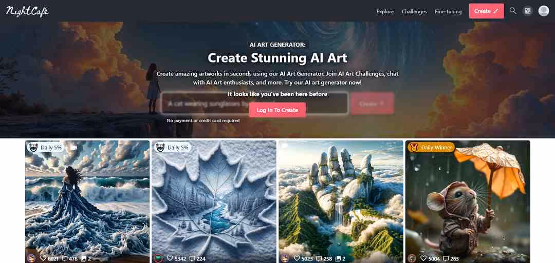 NightCafe Creator is an AI Art Generator app that empowers users to create impressive artworks using Artificial Intelligence.