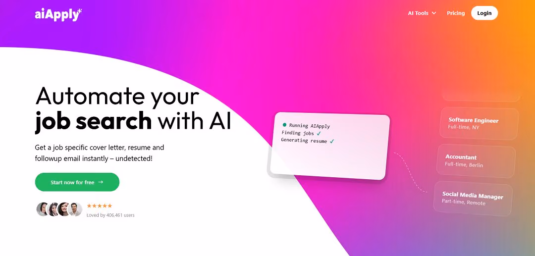 AIApply is a platform designed to simplify and enhance the job application process using advanced artificial intelligence (AI). 