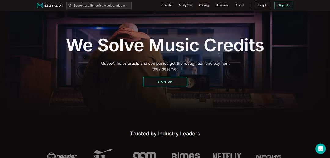 Muso.AI is a platform tailored for music professionals to manage and verify their credits, ensuring accurate recognition in the industry.