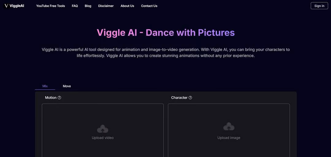 Viggle AI is an innovative platform that transforms static images into dynamic animations with ease. Designed for both beginners and professionals, it makes animation accessible to anyone, regardless of prior experience.