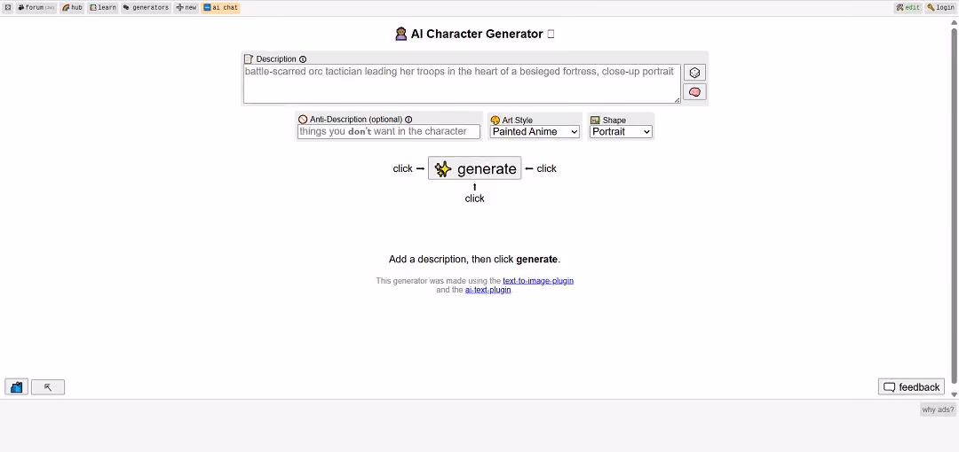 Perchance AI is a free, browser-based tool that helps creators bring their ideas to life with the help of artificial intelligence.