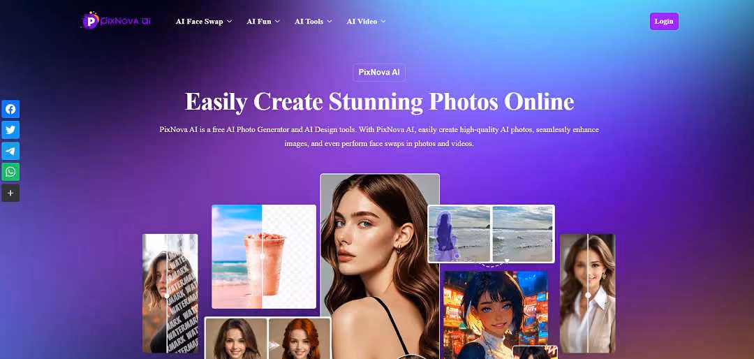 PixNova AI is a free, browser-based AI photo and video editing platform that offers a wide range of creative tools designed for both casual users and professional creators. 