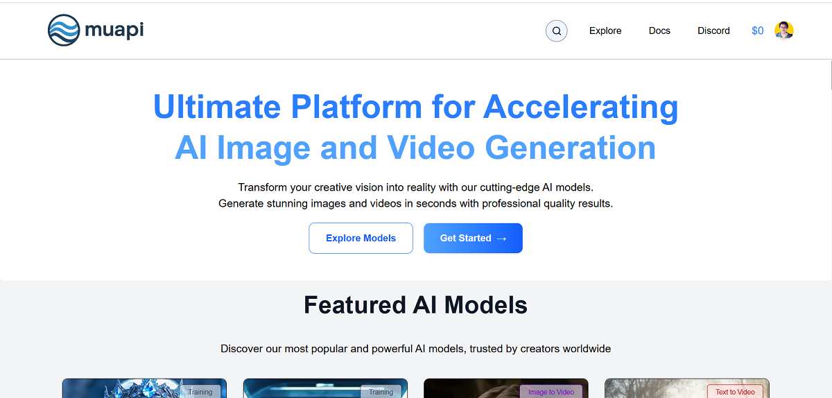 Muapi is a developer-centric, fully hosted API platform tailored for rapid and scalable AI-driven visual content. 