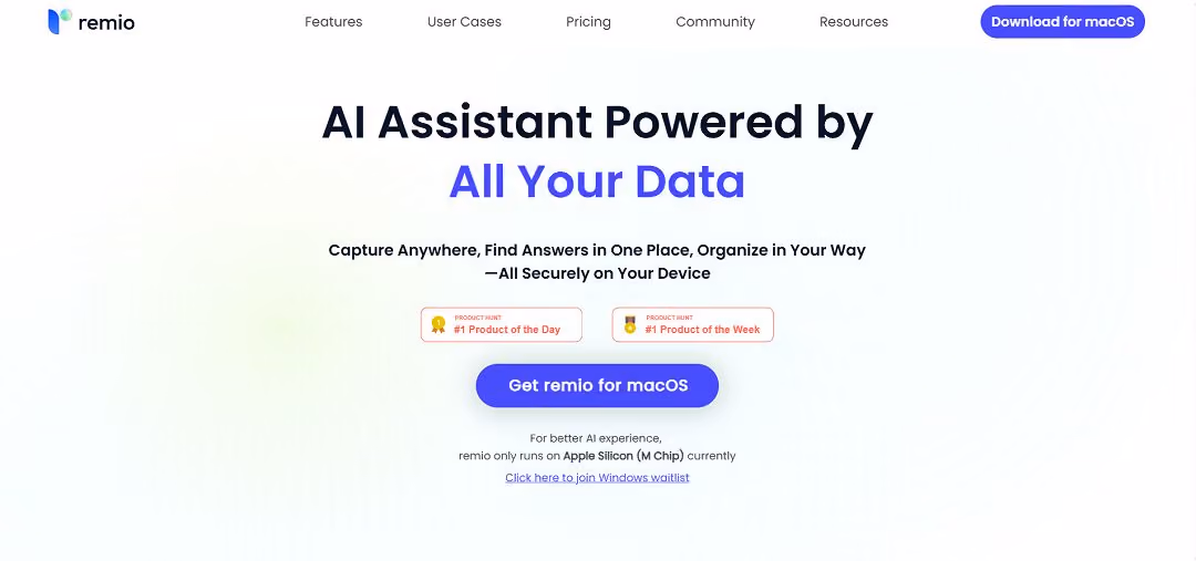 Remio is a recently launched AI-powered note-taking and knowledge management platform built to transform scattered information into organized, searchable insights. 