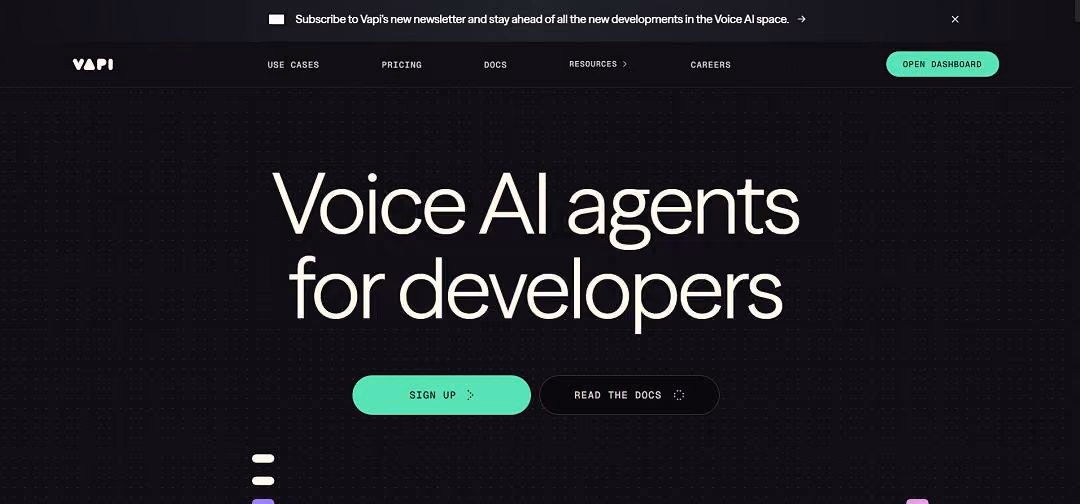 Vapi is a cutting-edge, developer-centric platform designed to streamline the creation, testing, and deployment of advanced voice AI agents. 