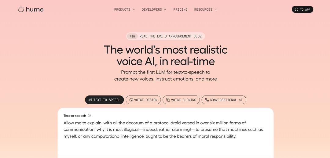 Hume AI is a New York–based research and technology company focused on building emotionally intelligent artificial intelligence that can understand, respond to, and even replicate human emotions.