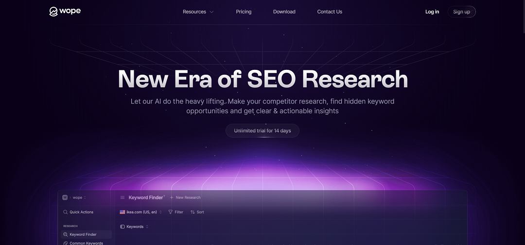 Wope is an AI-powered SEO research platform designed to simplify and strengthen search optimization strategies for businesses, marketers, and content creators.