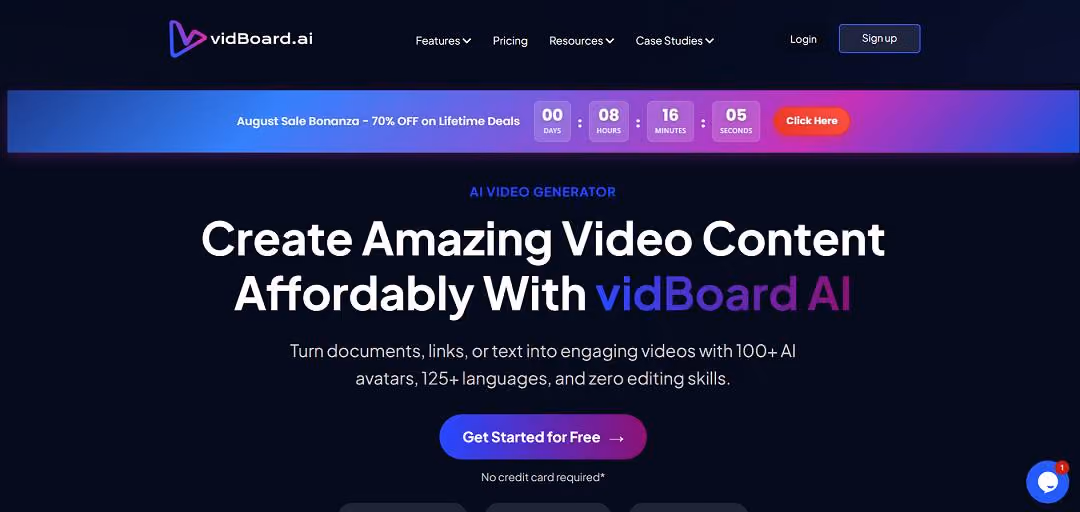 VidBoard AI is a browser-based, AI-powered video creation platform designed to make professional video production simple, fast, and cost-effective for anyone, regardless of technical or editing expertise.