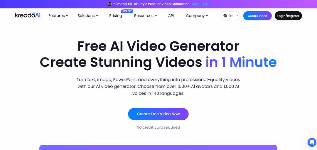 Kreado AI is an advanced artificial intelligence platform designed to simplify and revolutionize video creation for professionals, marketers, educators, and content creators.