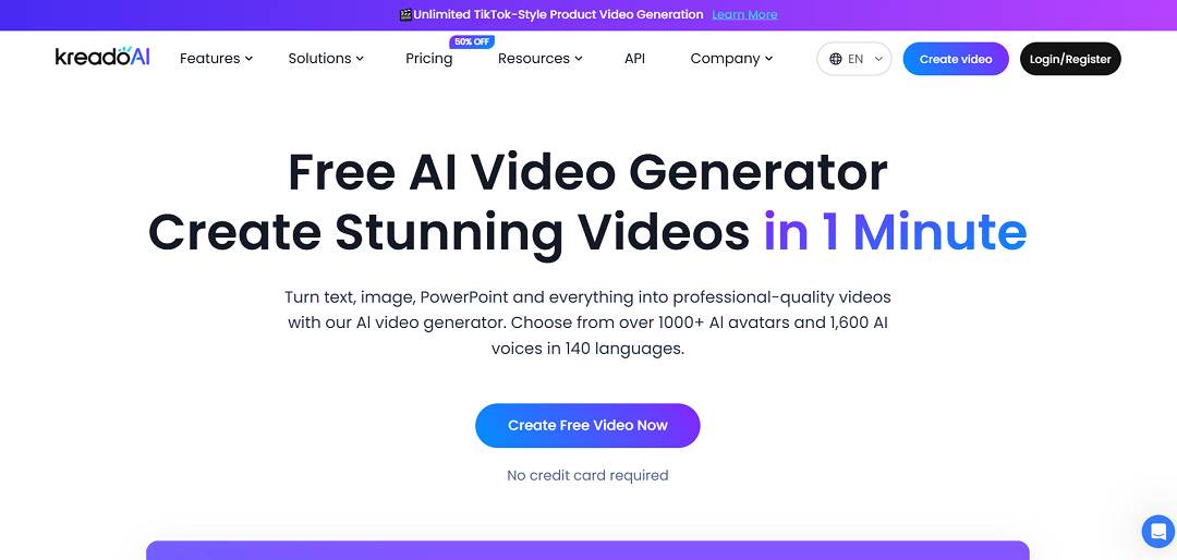 Kreado AI is an advanced artificial intelligence platform designed to simplify and revolutionize video creation for professionals, marketers, educators, and content creators.