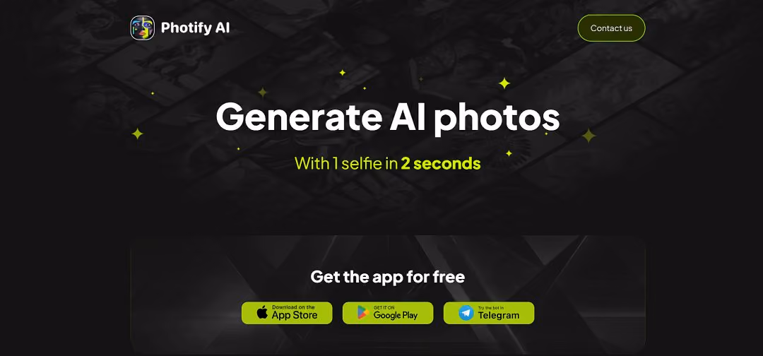 Photify AI is an advanced photo and video editing application powered by artificial intelligence, designed to transform a single selfie into a wide range of creative, high-quality visuals within seconds.