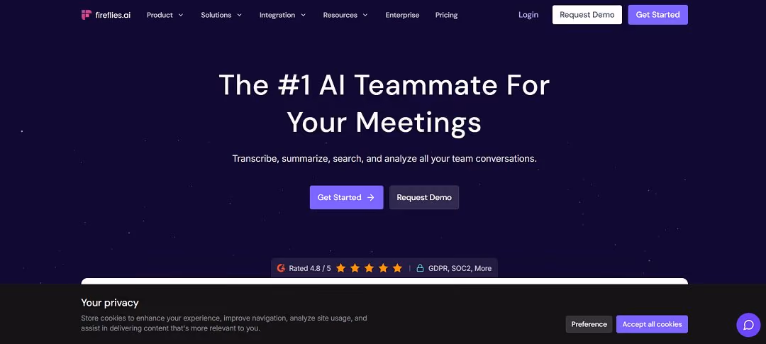 Fireflies.ai is an advanced AI meeting assistant designed to simplify how individuals and teams manage their conversations.