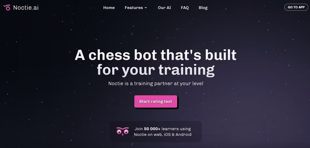Noctie.ai is a modern chess coaching platform designed to help players of all levels improve through realistic and human-like training experiences.