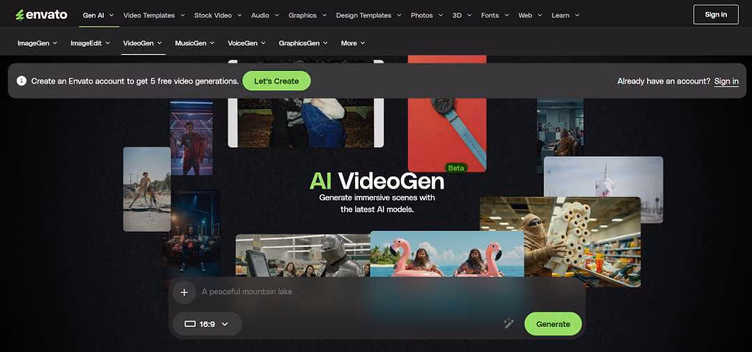 Envato VideoGen makes it easy to turn your ideas into engaging, ready-to-use videos.