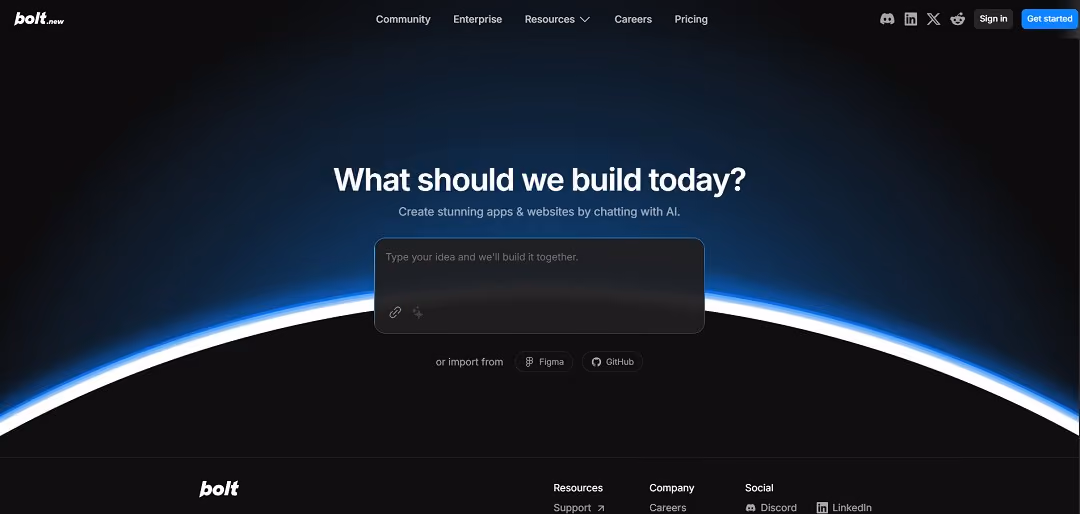 Bolt.new is an AI-powered, in-browser development platform designed to let people build, run, and deploy full-stack web and mobile applications without installing or configuring a local toolchain.