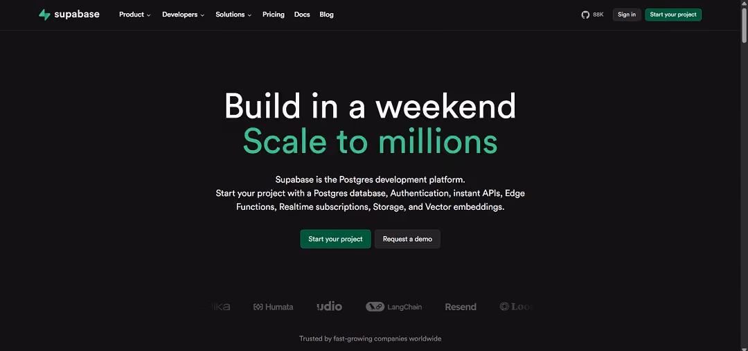 Supabase is an open-source backend-as-a-service platform built around PostgreSQL, designed to give developers everything they need to build and scale applications quickly. 