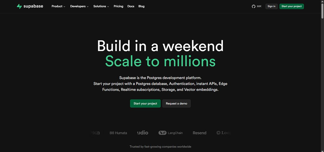 Supabase is an open-source backend-as-a-service platform built around PostgreSQL, designed to give developers everything they need to build and scale applications quickly. 