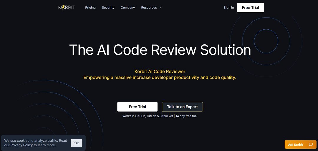 Korbit AI is an advanced generative AI platform designed to transform the way software development teams operate by offering intelligent code reviews, personalized upskilling, and comprehensive team insights.