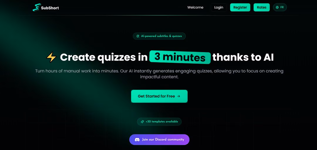 SubShort is an AI-powered platform designed to transform ordinary videos into engaging and interactive content for creators, educators, and businesses.