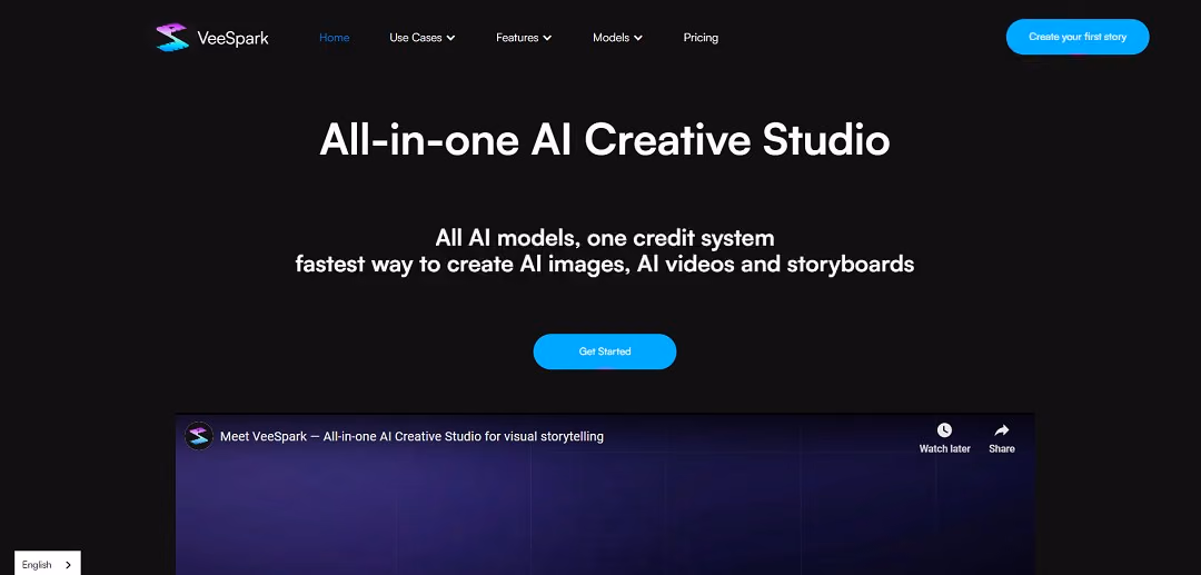 VeeSpark is an all-in-one AI creative studio designed to simplify visual storytelling for creators, marketers, filmmakers, and educators. 