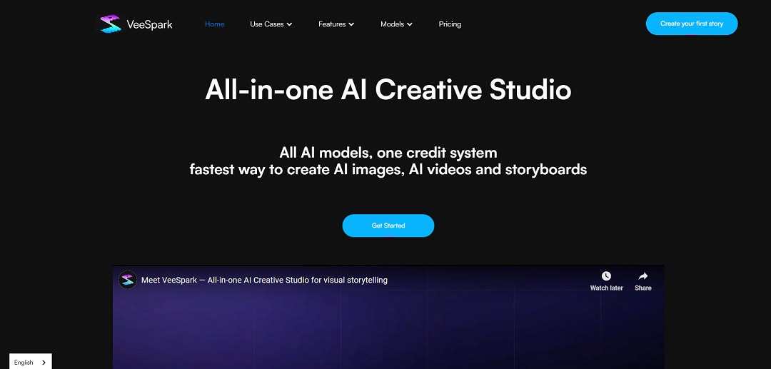 VeeSpark is an all-in-one AI creative studio designed to simplify visual storytelling for creators, marketers, filmmakers, and educators. 
