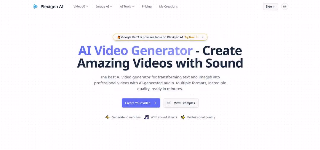 Plexigen AI is an emerging platform designed to simplify the creation of high-quality, professional videos using artificial intelligence.