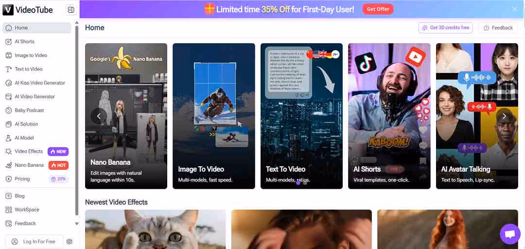 VideoTube AI is an all-in-one platform designed to simplify video creation by using the power of artificial intelligence.