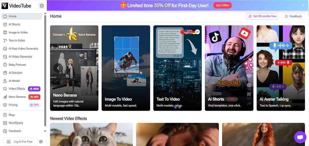 VideoTube AI is an all-in-one platform designed to simplify video creation by using the power of artificial intelligence.