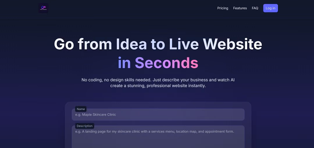 InstaWebAI is an AI-powered website builder designed to help anyone create professional multi-page websites quickly without coding or design expertise.
