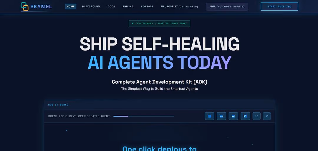 Skymel is an advanced platform designed to simplify the creation of intelligent AI agents capable of autonomous decision-making and continuous learning.
