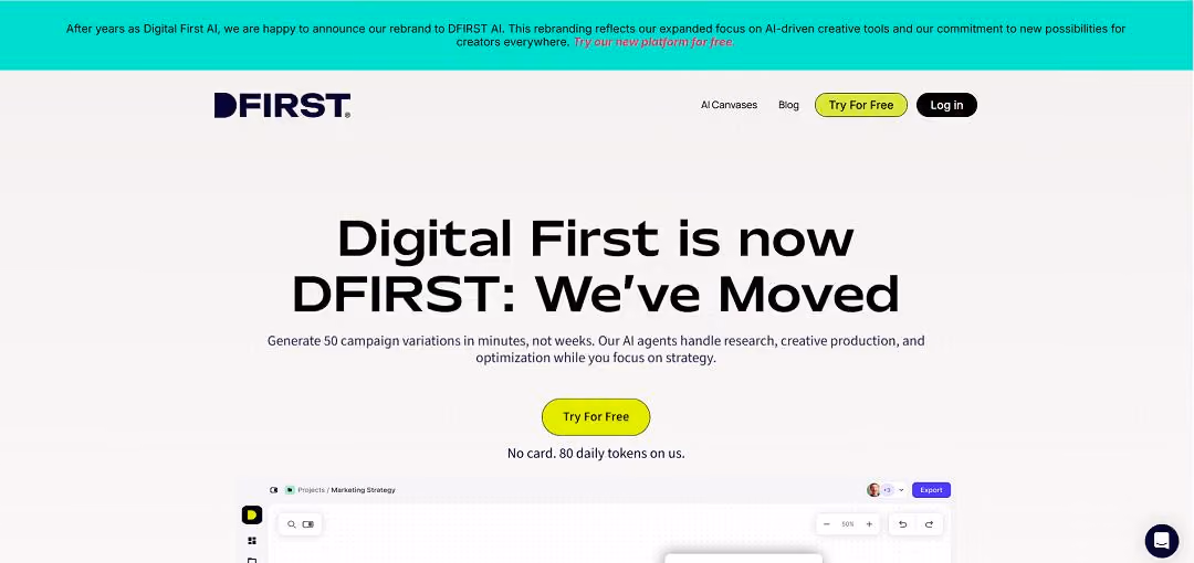 DFIRST AI, formerly known as Digital First AI, is an all-in-one AI marketing platform designed to help businesses automate and scale their marketing operations.
