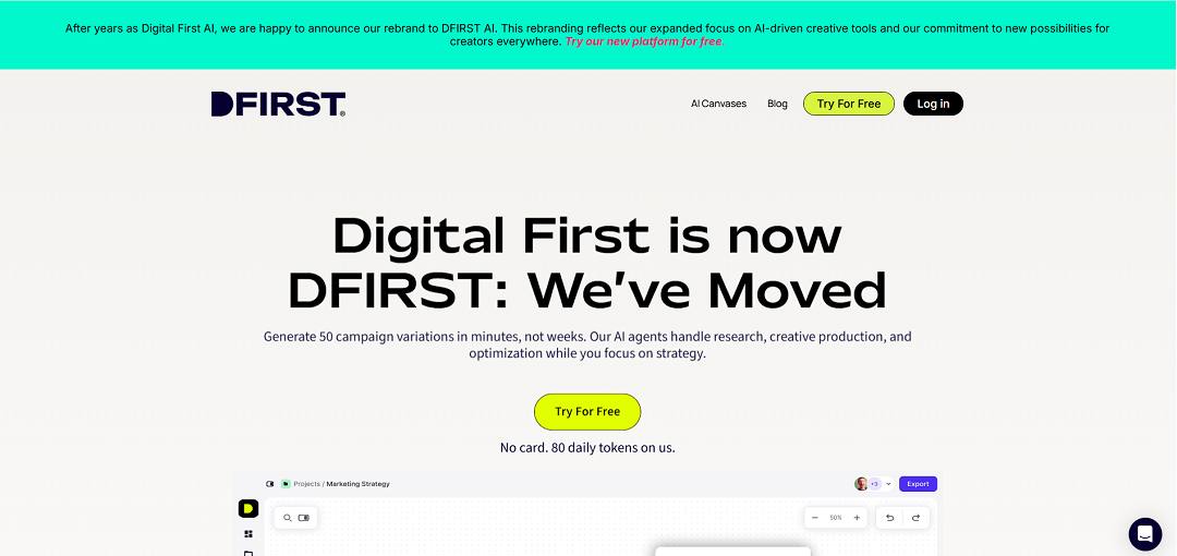 DFIRST AI, formerly known as Digital First AI, is an all-in-one AI marketing platform designed to help businesses automate and scale their marketing operations.