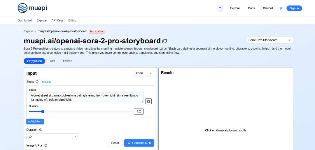 The Sora 2 Pro Storyboard tool on MuAPI is designed for creators who want full creative control over AI-generated videos.