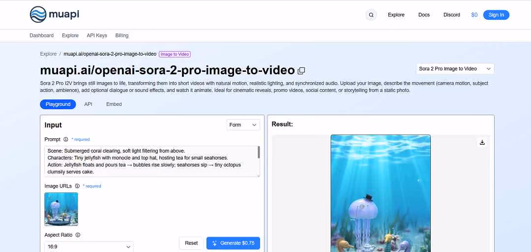 The OpenAI Sora 2 Pro Image-to-Video tool, available through the MUAPI Playground, represents a major advancement in AI-driven video generation. 