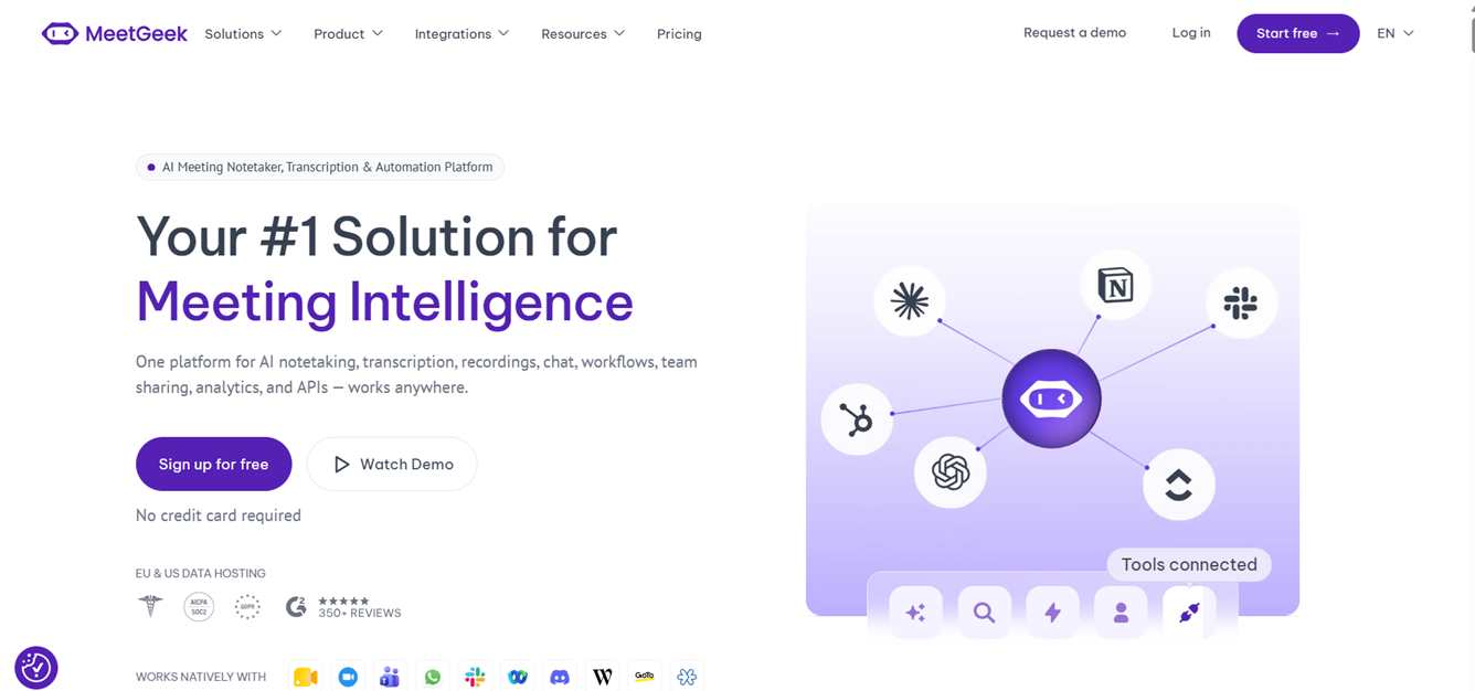 MeetGeek is an AI meeting assistant that automatically records, transcribes, summarizes, and surfaces key insights from your video calls — so nothing falls through the cracks.